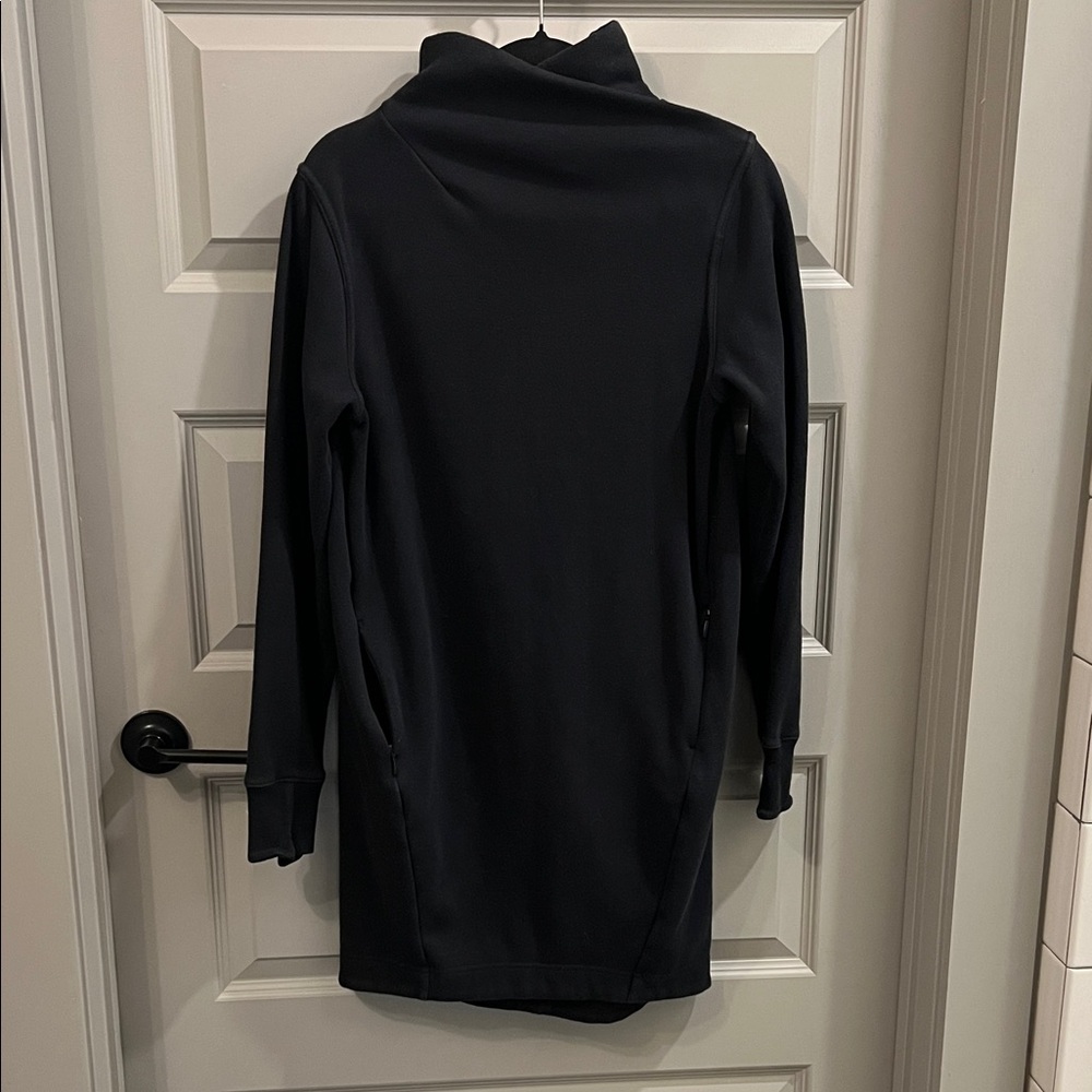 Athleta Black Fleece Lined Sweater Dress